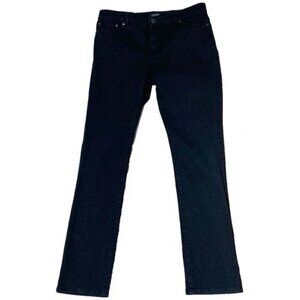 Lauren by Ralph Lauren Jeans Women' Size 8 Black Mid-Rise Premier Straight